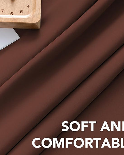H.VERSAILTEX Blackout Curtains Thermal Insulated Window Treatment Panels Room Darkening Blackout Drapes for Living Room Back Tab/Rod Pocket Bedroom Draperies (2 Panels, Rust, 52 x 96 Inch)