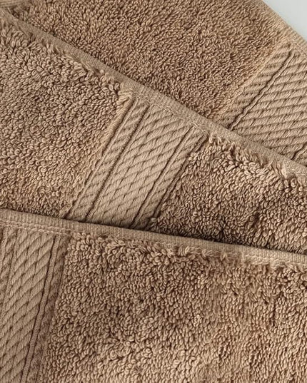 Superior Egyptian Cotton Pile Face Towel/Washcloth Set of 6, Ultra Soft Luxury Towels, Thick Plush Essentials, Absorbent Heavyweight, Guest Bath, Hotel, Spa, Home Bathroom, Shower Basics, Latte