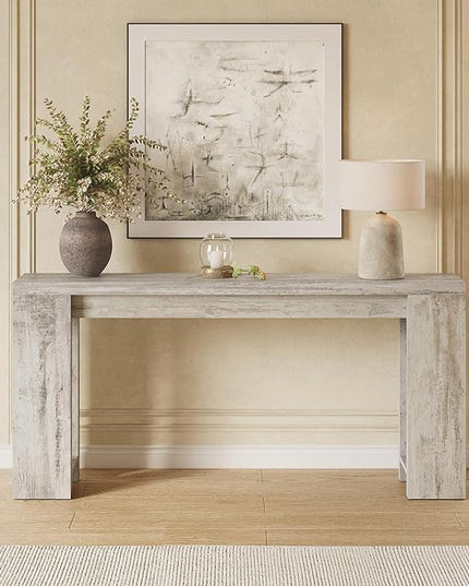 LITTLE TREE 70.9-Inch Entryway Table, Long Narrow Farmhouse Sofa Console Table for Living Room, Hallway