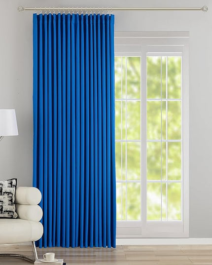 DONREN Klein Pinch Pleated Blackout Curtains with Hooks - 63 inch Length Room Darkening Thermal Insulated Short Window Curtain Panels for Bathroom Kids Room 2 Panel 40" Wx63 L