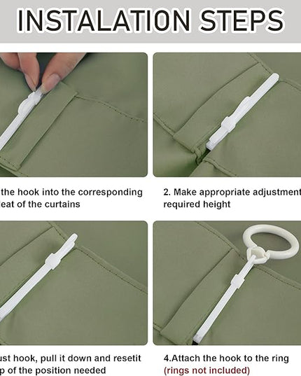 DONREN Sage Green Pinch Pleated Blackout Curtains with Hooks - 120 inch Length Room Darkening Thermal Insulated Window Curtain Panels Ceiling to Floor for Living Room 2 Panel 40" Wx120 L