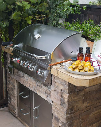 Bull Outdoor Products BBQ 47628 Angus 75,000 BTU Grill Head, LP, 304 Stainless Steel, 4 Burners, 810 sq. Inches, Twin Lights, Rotisserie Kit