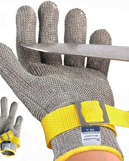 Dowellife Level 9 Cut Resistant Glove, Grey, Small (Pack of 2)