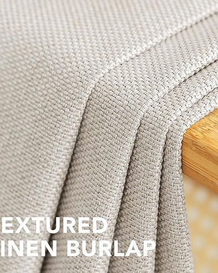 H.VERSAILTEX Wide Blackout Room Darkening Rich Quality of Textured Linen Patio Door Curtains Home Fashion Window Panel Drapes with 16 Grommets - 100 inch Wide by 96 inch Long - Heather Ivory