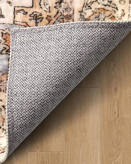 Ciicool 3x5 Rug, Washable Area Rug Boho Rugs for Bedroom Non-Slip Indoor Rugs Large Low-Pile Mat Floor Carpet Vintage Rug for Living Room Office Dinning Foyer Decor