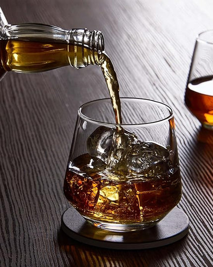 JBHO Premium Whiskey Glasses for Men - Set of 6-12 Oz Scotch Glasses - Old Fashioned Non-Lead Crystal Glass - Gift-Box Idea for Scotch Lovers/Glassware for Bourbon/Rum glasses/Bar Cocktail Glasses