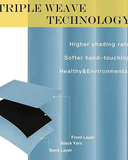NICETOWN Teal Blue Blackout Curtains for Bedroom/Living Room 132 Inch Length - Thermal Insulated Room Darkening Grommet Top Window Curtains (100 by 132 - Inch, 1 Panel)