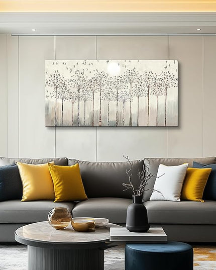 Canvas Wall Art For Living Room Trees And Birds Abstract Paintings Kitchen Wall Decor Office Canvas Prints Artworks Pictures Wall Decorations For Bedroom,Large Size Fashion Modern Home Decoration
