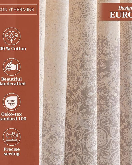 Maison d'Hermine Curtains for Living Room 100% Cotton 108 inch Length Two Panels Window Curtains for Bedroom with Loop & Rod Pockets - Imperfection - Fog, 50" W x 108" L