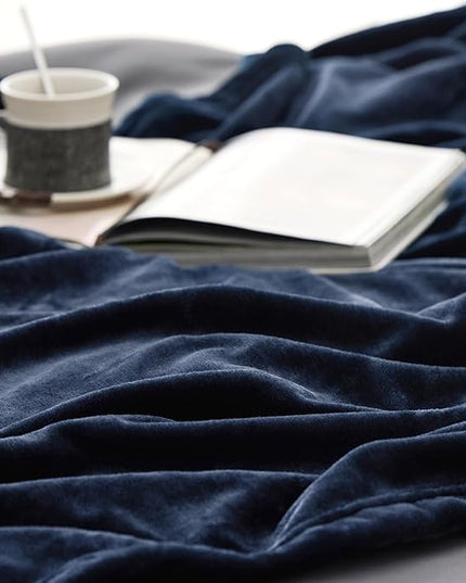 Bedsure GentleSoft Fleece Bed Blankets Full Size Navy - Soft Lightweight Plush Fuzzy Cozy Luxury Blanket Microfiber, 84x90 inches