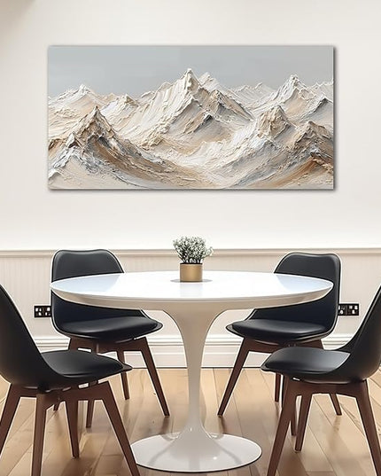 Grey Mountain Canvas Art Minimalist Wall Art Large Abstract Wall Decor Painting Nature Artwork for Living Room Bedroom Dining Room Office 29" x 59"