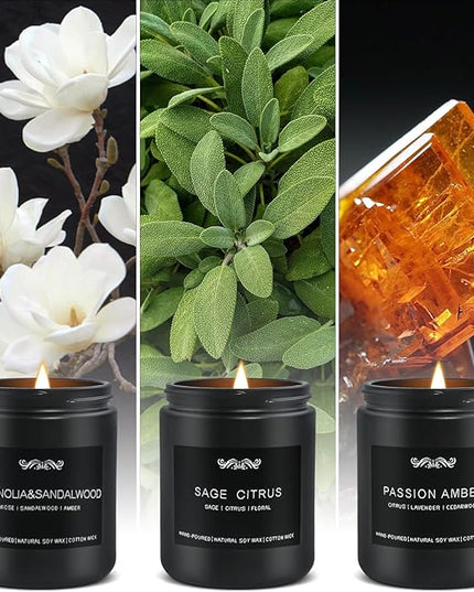 6 Pack Candles for Home Scented Aromatherapy Candles Gifts Set for Mens, Men Candle Set, 42 oz 300 Hour Long Lasting Candles Gifts for Men Birthday, Christmas