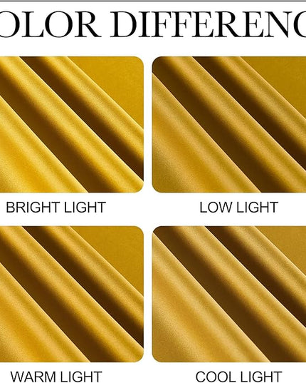 NICETOWN Gold Curtains 84 inches Long Blackout for Bedroom, Grommet Thermal Drapes Room Darkening Window Treatments for Living Room, W52 x L84, 2 Panels
