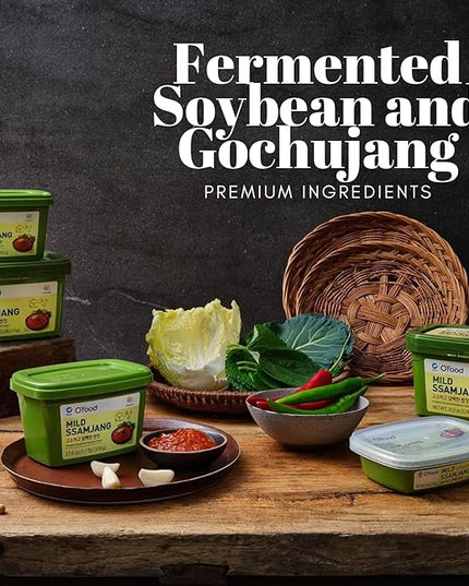 Ssamjang Korean Soybean Paste Sauce [Mild | 1.0 lb (500g)] for BBQ, Lettuce Wraps, Rice, Vegetables, and Meat | Korean Flavor, Bold & Savory - O’food