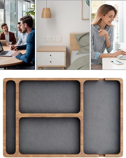 Wood Desk Organizer – Pine Wood Tray | Desk Tray | Letter Paper Trays Rack For Office Desks Storage, Document Sorting, Stationery Organization And Daily Use