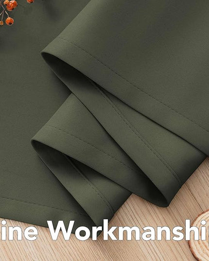 H.VERSAILTEX Blackout Window Curtain Panels Thermal Insulated Room Darkening Solid Grommet Curtains/Drapes for Bedroom Privacy Protection (Set of 2 Panels,52 by 63 Inch Long, Olive)