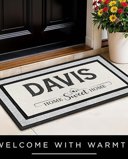 My Sign Center Door Mat, Personalized Doormat, Custom Home Sweet Home Mat for Front Door, Indoor/Outdoor, Housewarming Gift, Heavy Duty Slip Resistant Backing,18x30 Inches, Polyester Top Made in USA
