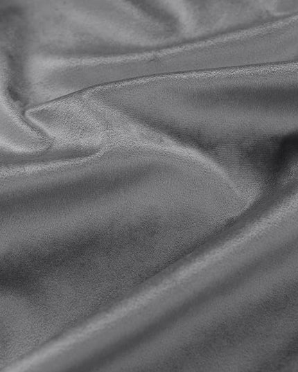 KOUFALL Grey Velvet Moody Blackout Curtains for Bedroom,Luxury Dark Charcoal Gray Black Out Curtain 96 Inches Long 2 Panels Set Back Tab Pleated Drapes for Living Room