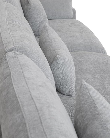 Cloud Couch Modular Sectional Sofa,119inch V Shaped Sofa,Down Filled 5 Seater Convertible Living Room Sets,Cover Washable and Replaceable Couches for Living Room,Gray