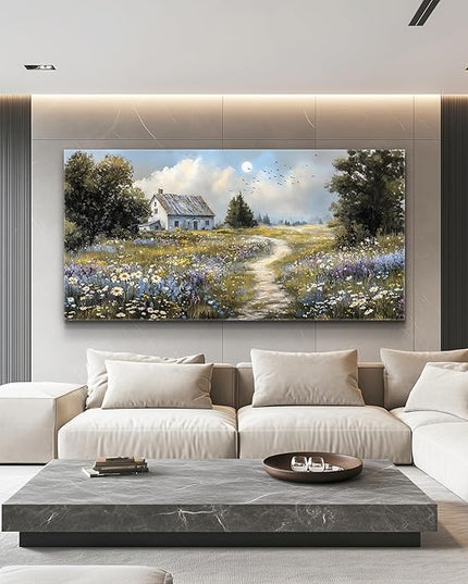 FUHAIHUA Canvas Wall Art For Living Room Wall Decor For Bedroom Office Wall Decoration Countryside Landscape Painting Farmhouse Pictures Artwork Room Aesthetic Home Decor 20x40 In