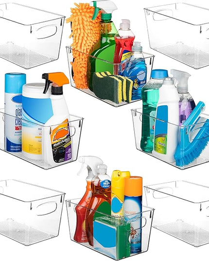 ClearSpace Clear Plastic Storage Bins – Perfect Kitchen Organization and Storage or Pantry Storage – Fridge Organizer, Pantry Organization and Clear Storage Bins, Cabinet Organizers