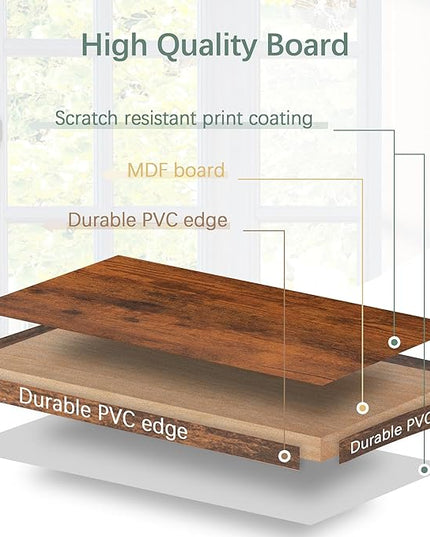 JAXPETY Nightstands Set of 2, Night Stand with Drawer Shelf and Charging Station, Storage End Table, Bedside Table for Bedroom Living Room Sofa, Rustic Brown