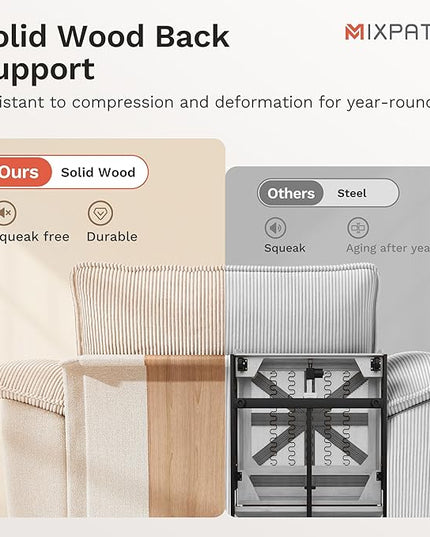 157-Inch U Shaped Sectional Sofa with Cloud Cushions, Deep Seat Modular Couch Set w/ 6 Seats & 2 Ottomans, Plush Chenille & Corduroy Upholstery for Living Room, Apartment - Beige