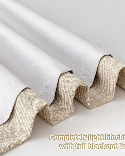 MYSKY HOME Taupe Blackout Curtains 96 inches Long Pinch Pleated Curtains for Living Room Bedroom 100% Room Darkening Black Out Window Drapes with Hooks Back Tab, 40" Wide per Panel, 2 Pieces