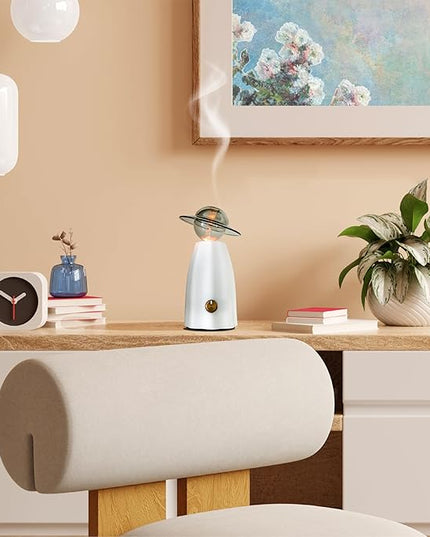 Scarecrow Glass Essential Oil Diffuser for Aromatherapy, Waterless Aroma Diffuser, Rechargeable & Portable Oil Nebulizer, Auto Shut-Off, Silent Operation, Art Piece Décor and Fragrance, Gift Ready