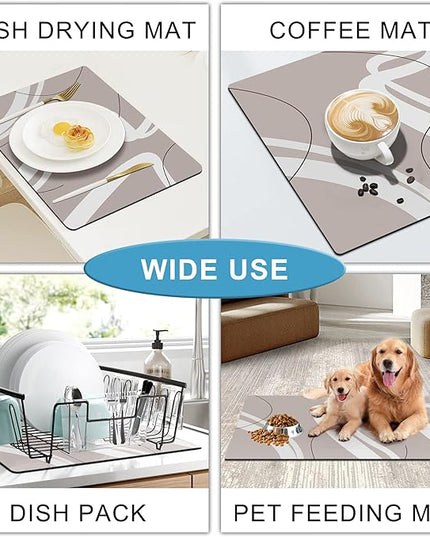 Golener Bar Mat Spill Mat,Counter Protector Absorbent Coffee Maker Spill Mat Under Espresso Maker rug,Heat Resistant Tamping Mat Protects Against Spills Water Proof Kitchen Decor,Use as Cup Mat