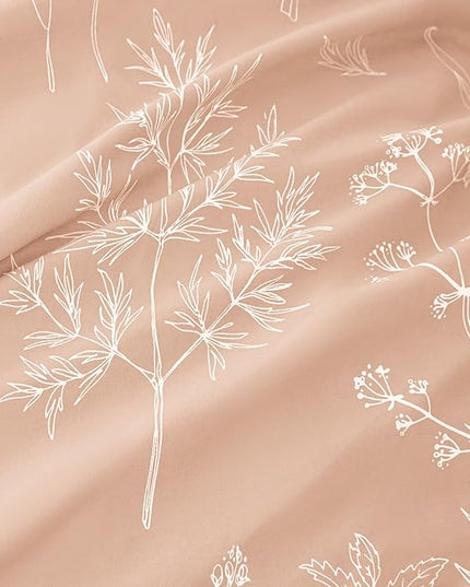 Love's cabin Pink Twin Comforter Set - Twin XL Size Comforter Set Dorm Bedding, 2 Pieces Cute Floral Bedding, Reversible Flowers Comforter, 1 Comforter & 1 Pillow Sham