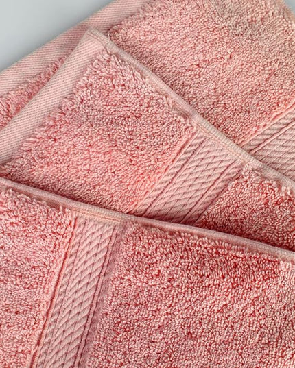 Superior Egyptian Cotton Pile Face Towel/Washcloth Set of 6, Ultra Soft Luxury Towels, Thick Plush Essentials, Absorbent Heavyweight, Guest Bath, Hotel, Spa, Home Bathroom, Shower Basics, Tea Rose