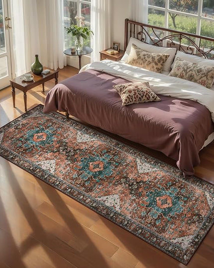 Ciicool 2x7ft Entryway Runner Rug, Washable Rug Non Slip Low Pile Pet Friendly Indoor Floor Long Carpet Hallway for Bathroom Kitchen Living Room Bedside