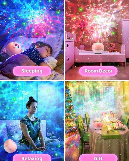 Galaxy Projector for Bedroom, 15 Colors Star Projector Galaxy Light Projector for Bedroom Night Light Projector,15 White Noises Bluetooth Star Lights for Ceiling Projector