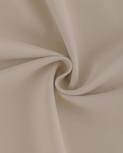 DONREN Sand Pinch Pleated Blackout Curtains with Hooks - 90 inch Length Room Darkening Thermal Insulated Window Curtain Panels for Living Room Bedroom 2 Panel 40" Wx90 L