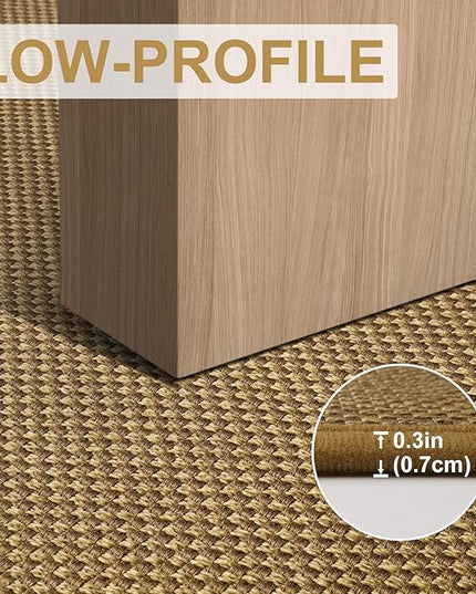 LEKEEPGO Door Mat 17"x29", Low-Profile Door Mat Indoor Entrance, Non Slip Rubber Backing Front Doormat Washable Absorbent Inside Indoor Resist Dirt Entryway Mat, Light Brown