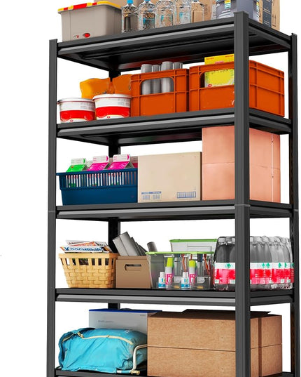 72" H Garage Shelving 5 Tier Shelving Unit, 3500Lbs Adjustable Metal Garage Storage Shelves Heavy Duty for Basement, Warehouse, Kitchen, Pantry (720'H X 39.4''W X 13.8''D)