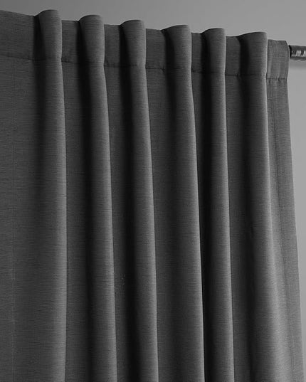 HPD Half Price Drapes Bellino Room Darkening Curtains 63 Inches Long Curtains for Bedroom & Living Room (1 Panel), 50W x 63L, Smoked Truffle
