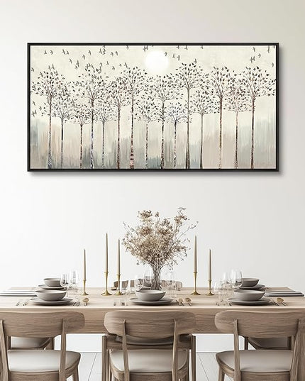 Scenery Abstract Wall Painting Framed Canvas Wall Art For Living Room Large Size Wall Decorations For Bedroom Office Wall Decor Pictures Artwork Canvas Prints Home Boho Wall Decor Black Framed