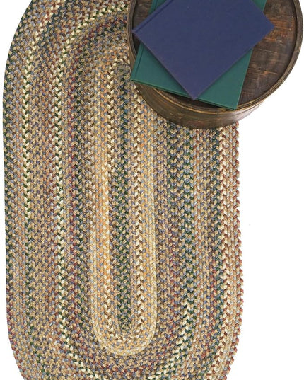 Capel American Heritage Moss Multi 8' 0" X 11' 0" Oval Braided Rug