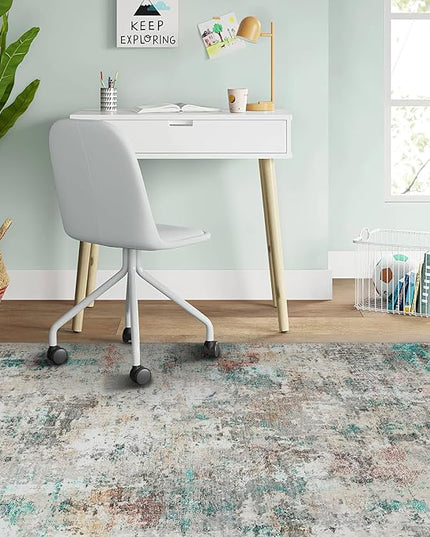 Modern Abstract 2x3 Area Rug Non Slip Non Shedding Low Pile Stain Resistant Rug for Entryway Kitchen Bedroom,Colorful