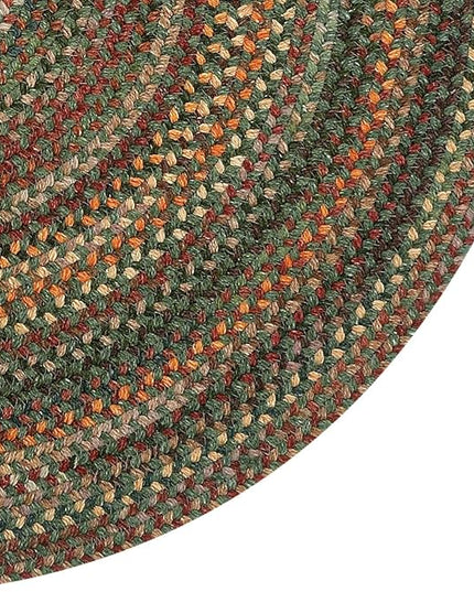 Capel American Heritage Green Multi 7'0"X7'0" Round Braided Rug