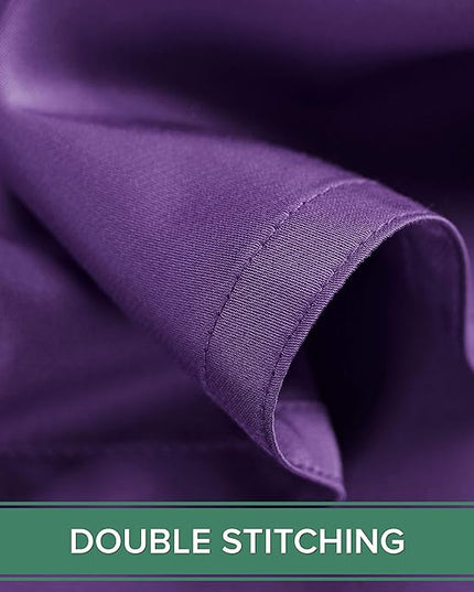 Pure Bamboo Twin Sheets, Genuine 100% Organic Viscose Derived from Bamboo Bed Sheet Set, Luxuriously Soft & Cooling, Double Stitching, 2 Year Quality Promise (Twin, Purple)