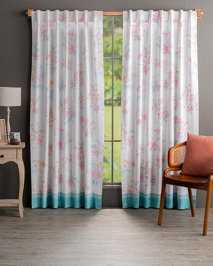 Maison d' Hermine Curtains for Living Room 100% Cotton 108 inch Length Two Panels Light Filtering Curtains for Bedroom Windows with Rod and Loop Pockets Drapes (Paradise Island, 50" W x 108" L)
