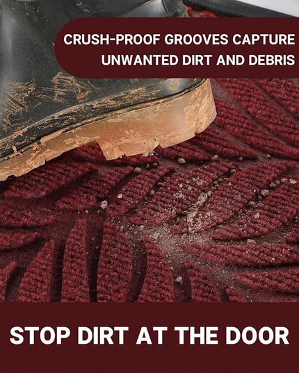 Yimobra 47x32 Large Door Mat Outdoor Indoor, All-Season Waterproof Door Mat Outside Entrance, All-Weather Non-Slip Outside Doormat for Garage Patio Entryway, Red
