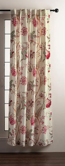 Maison d'Hermine Curtains for Living Room 100% Cotton 84 inch Length Two Panels Light Filtering Curtains for Bedroom Windows with Rod and Loop Pockets Drapes (Chantilly, 50" W x 84" L)