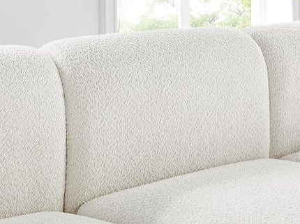 VANOMi Oversized Modular Sectional Sofa, V-Shaped Corner Sectional Couch for Living Room, 5 Seats Modular Sofa, Cream White