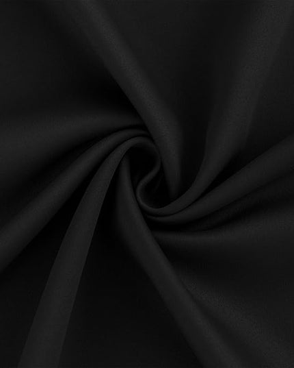 DONREN Black Pinch Pleated Blackout Curtains with Hooks - 144 inches Extra Long Room Darkening Thermal Insulated Window Curtain Panels for High Ceiling Living Room 2 Panel 40" Wx144 L