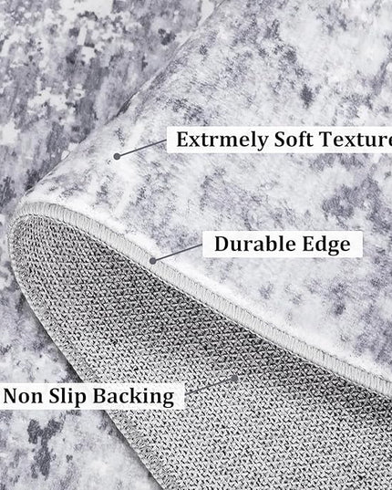 Modern Abstract 2x8 Runner Rug Washable Non Slip Stain Resistant Rug for Hallway Kitchen Bedroom Non Shedding Low Pile Indoor Floor Cover