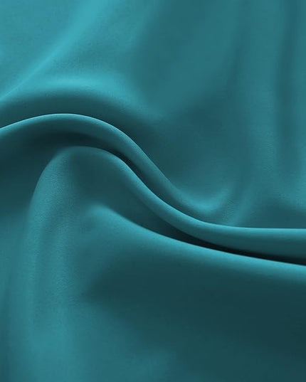 DONREN 84 Inch Teal Blackout Curtains for Craft Room - Thermal Insulated Room Darkening Rod Pocket Curtains(42 by 84 Inch,Set of 2 Panels)